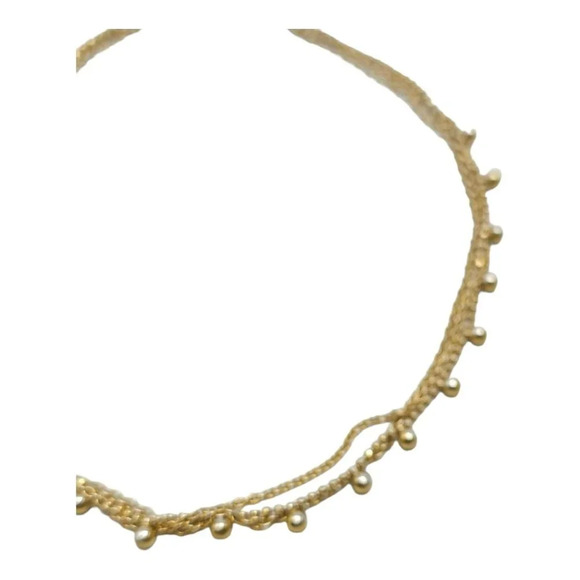 925 Sterling Silver Multi Strand Ball Beaded Chain Ankle Bracelet Lobster Close - Picture 3 of 5